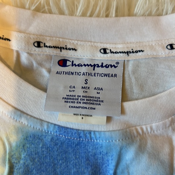 Champion Tie Front Tee, Blue Tie-Dye, Small - Picture 4 of 4